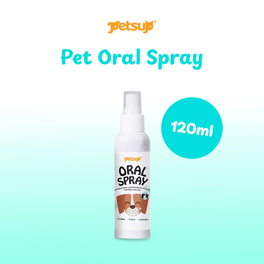 80% OFF Petsup Oral Spray 120ml Fresh Breath Teeth Cleaning Antibacterial Oral Care for Dogs & Cats