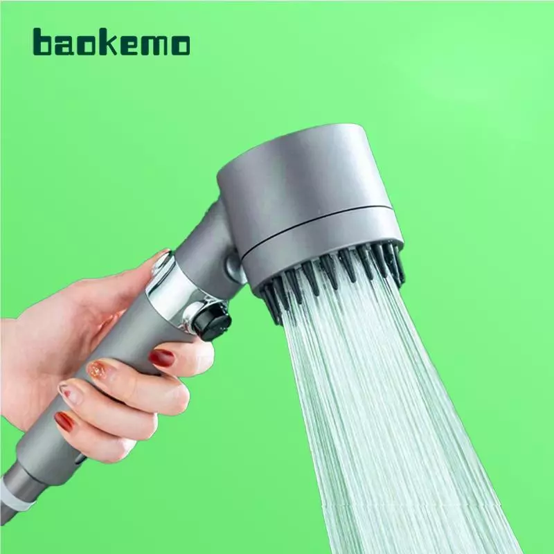 53% OFF BAOKEMO 3 Modes Shower Head Water Saving Shower One-Key Stop Water Shower Head with Filter Element