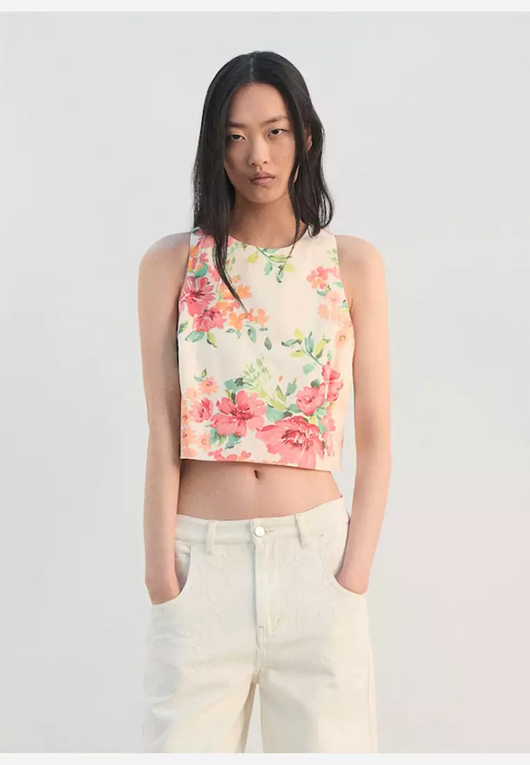 43% OFF Printed Crop Top
