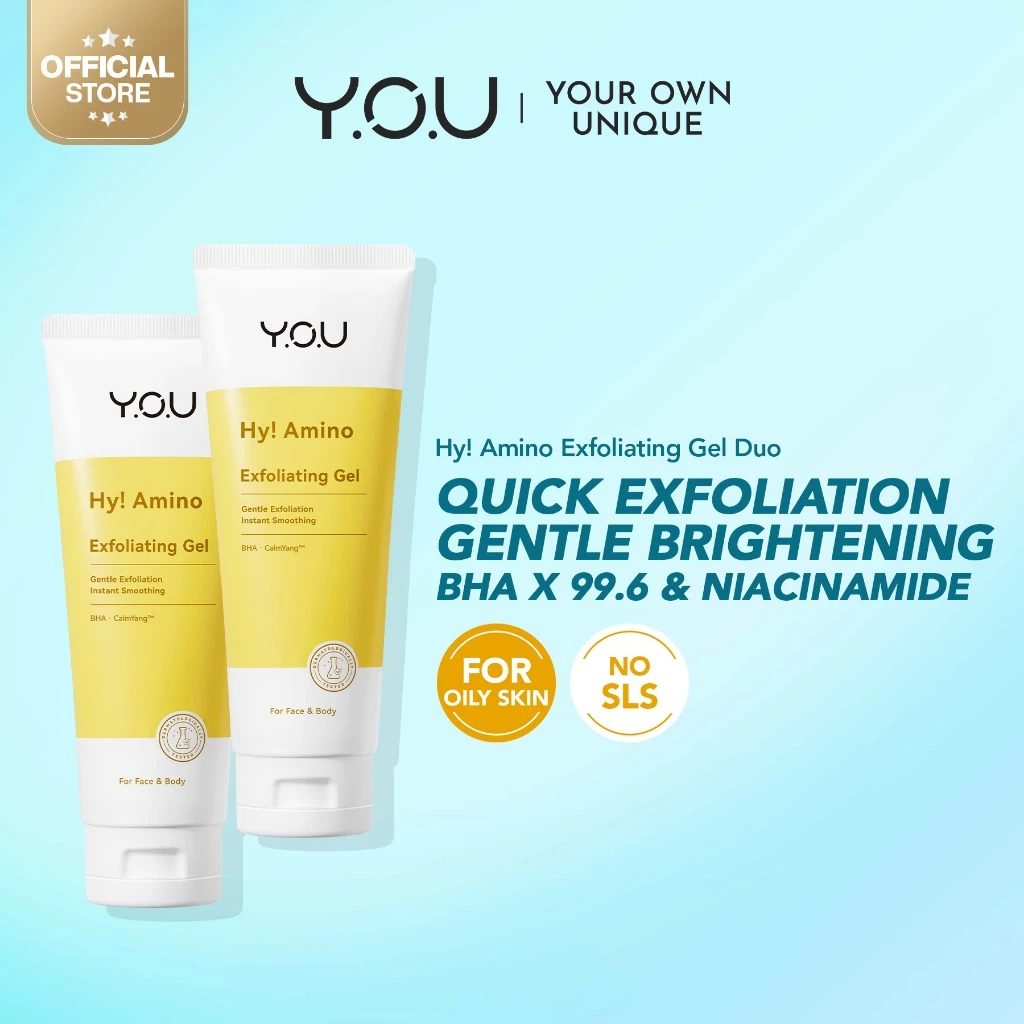 Y.O.U Hy! Amino Exfoliating Gel | Quick Exfoliation | Gentle Brightening | BHA X 99.6& NIACINAMIDE