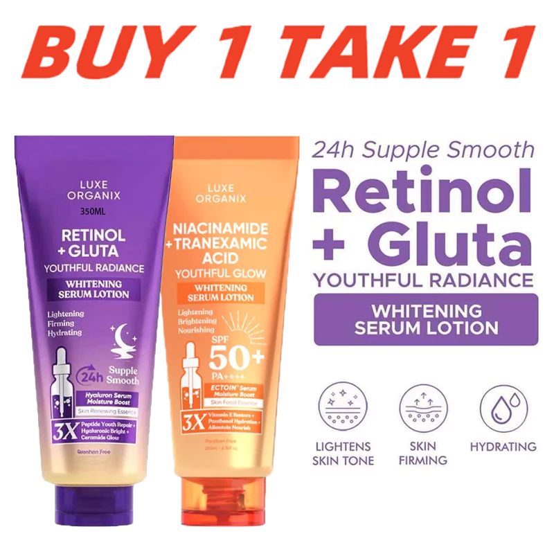 50% OFF Retinol + Glutal Niacinamide + Tranexamic Acid Youthful Glow Whitening Serum Lotion whitening cream