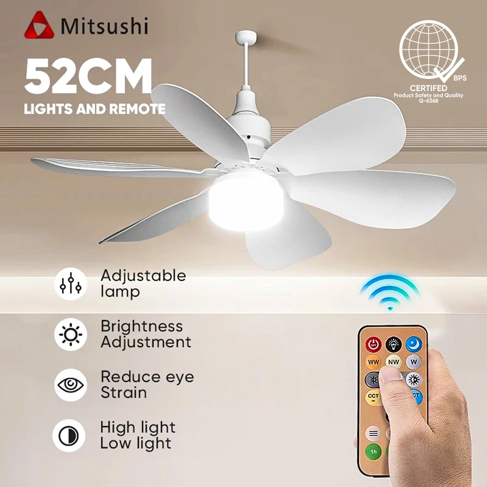 62% OFF Mitsushi Ceiling silent fan light with remote control 30W instead