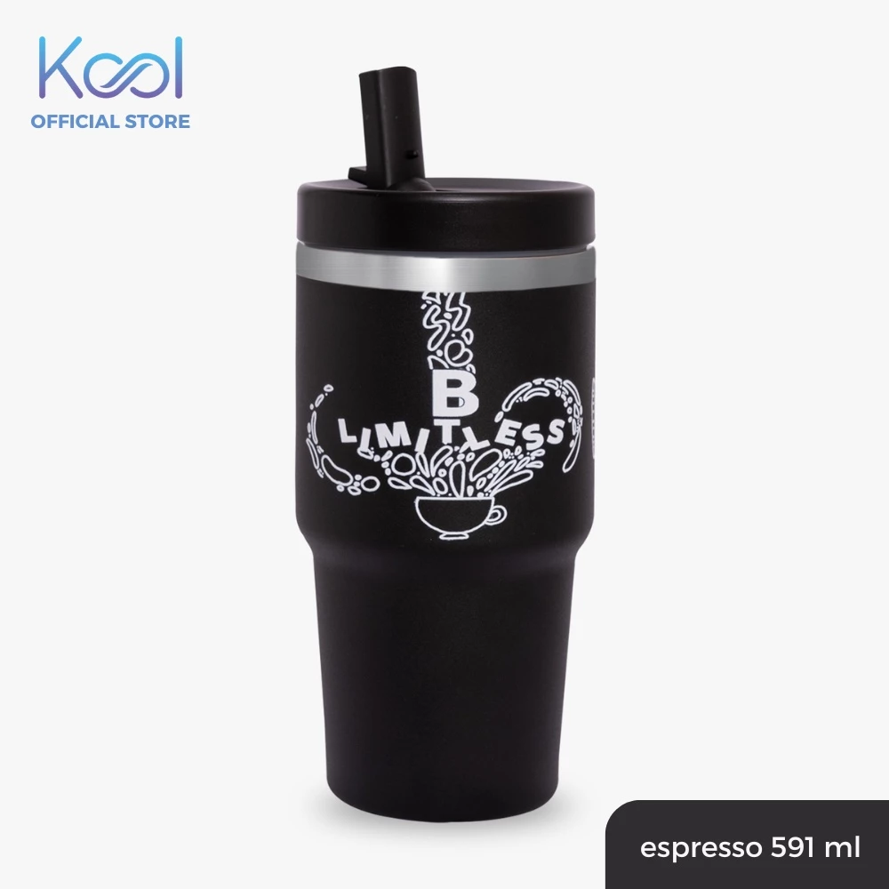 41% OFF Kool x B Coffee Co. Insulated Stainless Steel Desk Tumbler With Straw - Espresso Black - 20oz/591ml