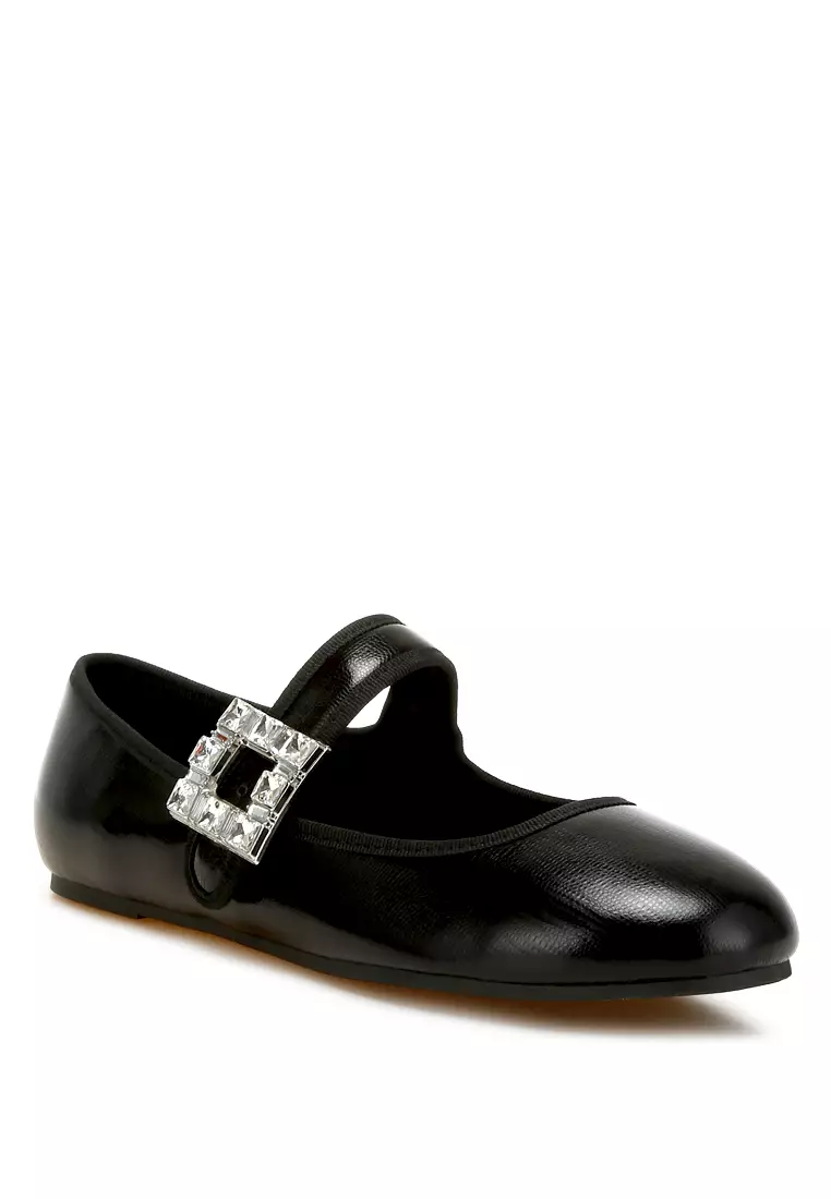 80% OFF Rag & CO. Brooch Mary Jane Sandals in Black