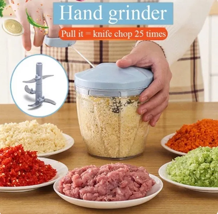 50% OFF 900ML Manual Meat Mincer Garlic Chopper Rotate Garlic Press Crusher Vegetable Onion Cutter Kitchen Cooking Accessories