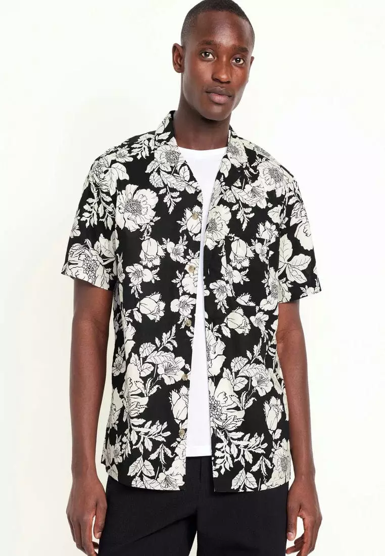 74% OFF OLD NAVY Short-Sleeve Camp Shirt