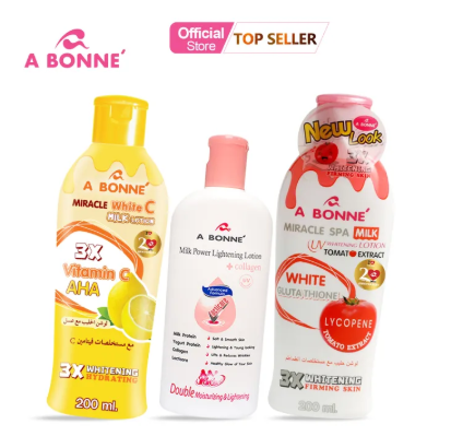 5% OFF A Bonne Miracle Whitening Body Lotion 200ml - Firming & Brightening Formula with Tomato & Lycopene Extracts
