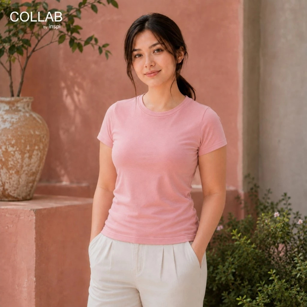 57% OFF COLLAB by Inspi Plain Collection Tshirt Trendy Tops for Women Korean Top Aesthetic White T Shirt