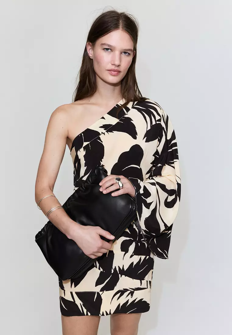 70% OFF Mango Printed Asymmetrical Dress