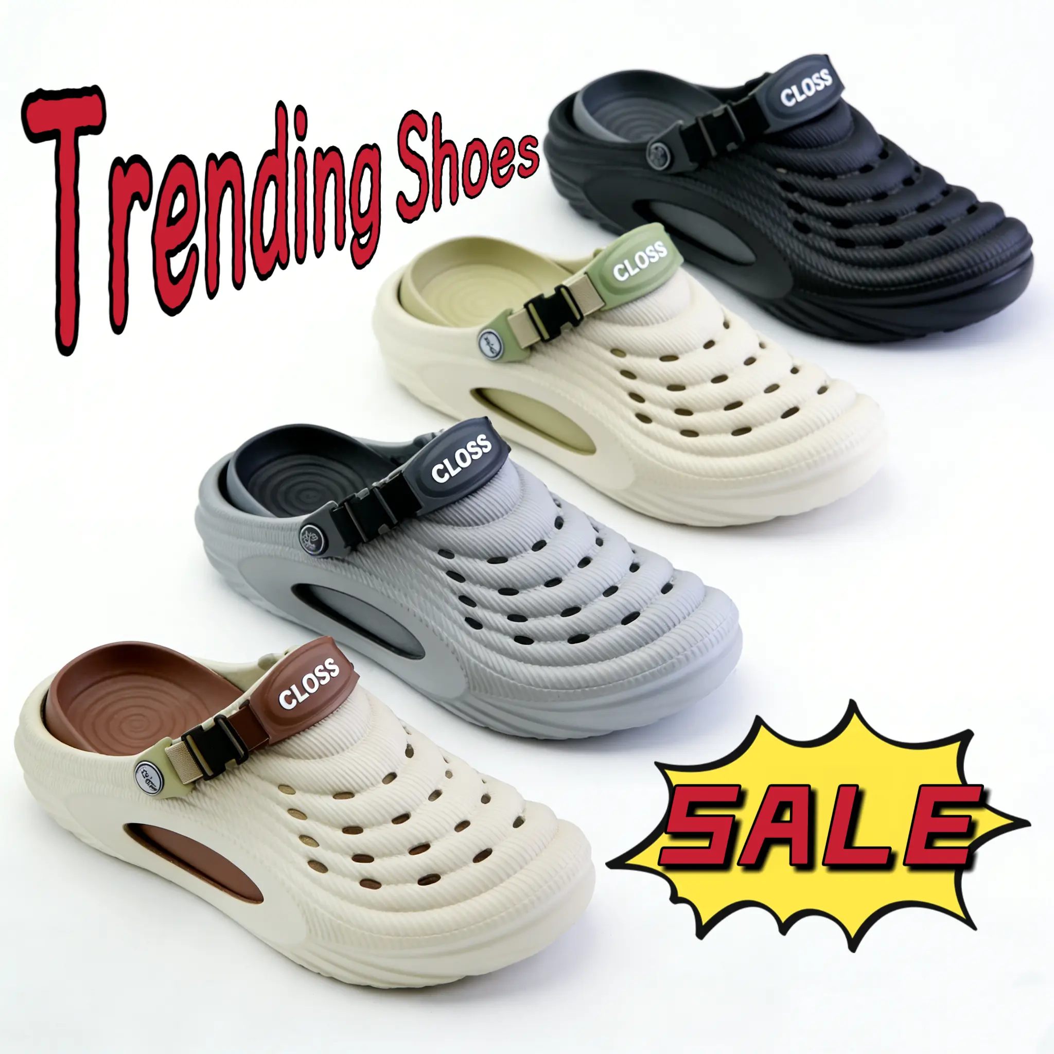 62% OFF CLOSS Classic Clogs Sandals For Men and Women Breathable Anti Slip Sole High Quality EVA Soft Material Slipper Dual Wear Shoes For Men Footwear Boy