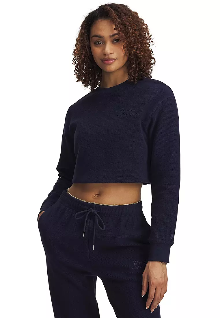 71% OFF   Under Armour Icon Terry Varsity Crew Sweatshirt