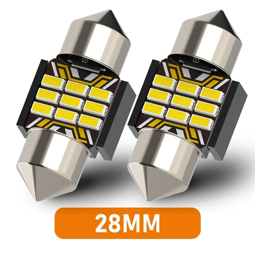 47% OFF TUFFOO 1Pair 28MM / 31MM Festoon C5W / C10W LED Bulb For Car Interior Light / License Plate Light / Dome Light / Trunk Light - 6000K
