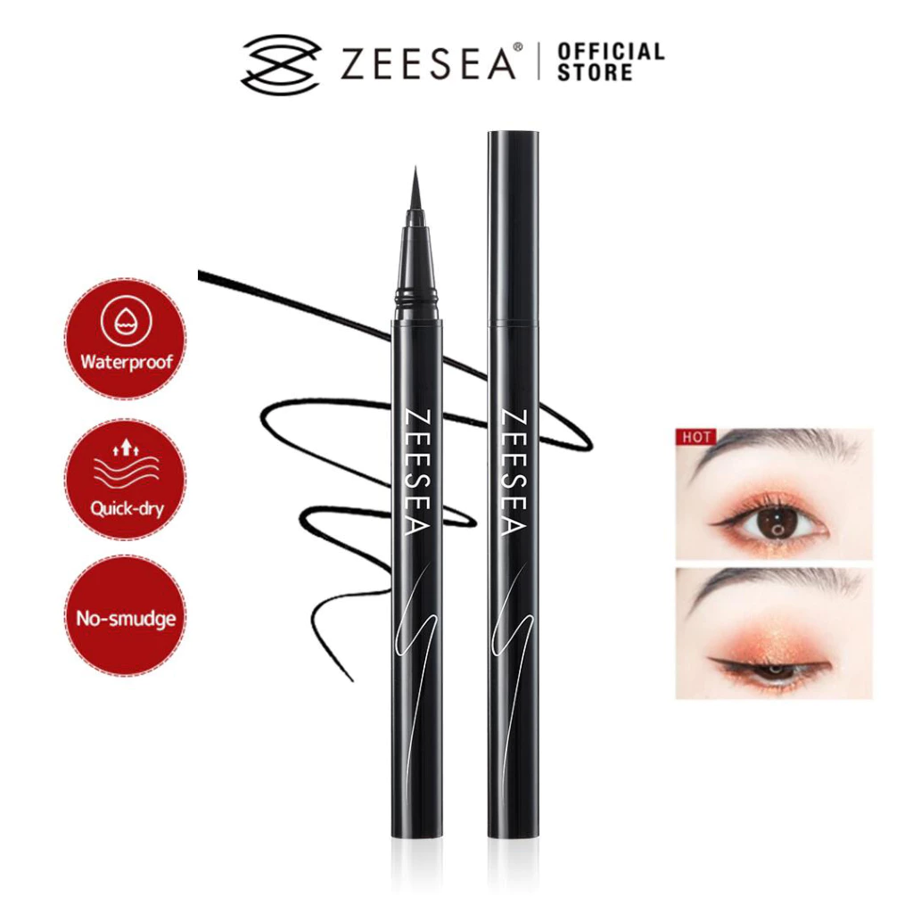 70% OFF ZEESEA Long Lasting Eyeliner Black 10H Waterproof Long Lasting Eyeliner Highly Pigmented Eye Makeup Sweatproof Quick-Dry No-Smudg