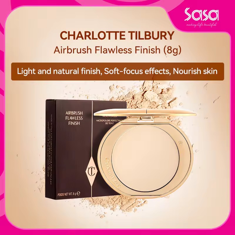 35% OFF CHARLOTTE TILBURY Airbrush Flawless Finish Powder Nourish Soft-focus effects Lightweight (8g)