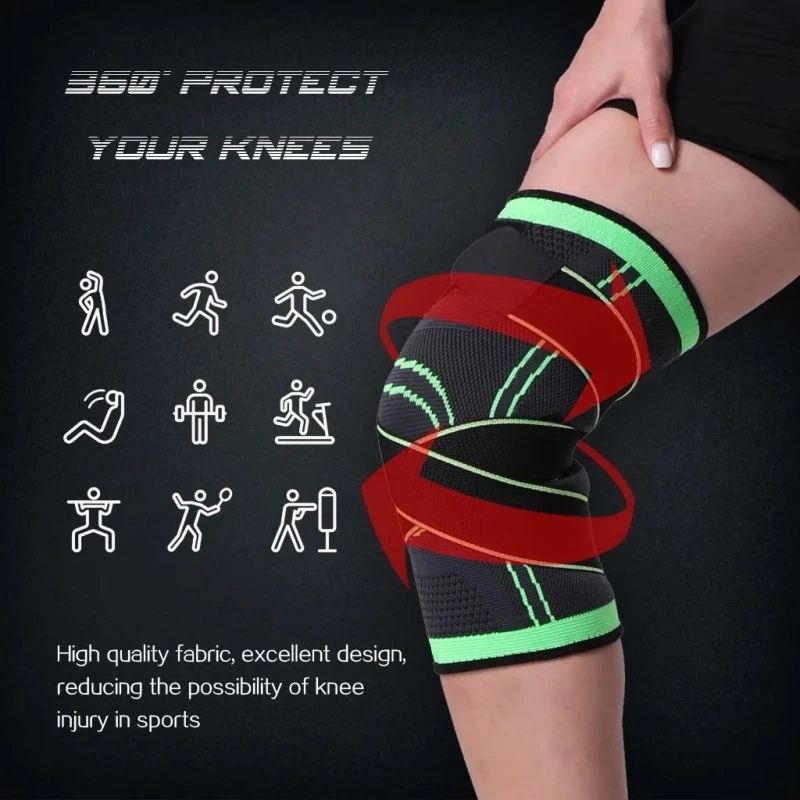 36% OFF Sport Knee Pressurized Elastic Knee Pads Sports Fitness Knee Support Protector