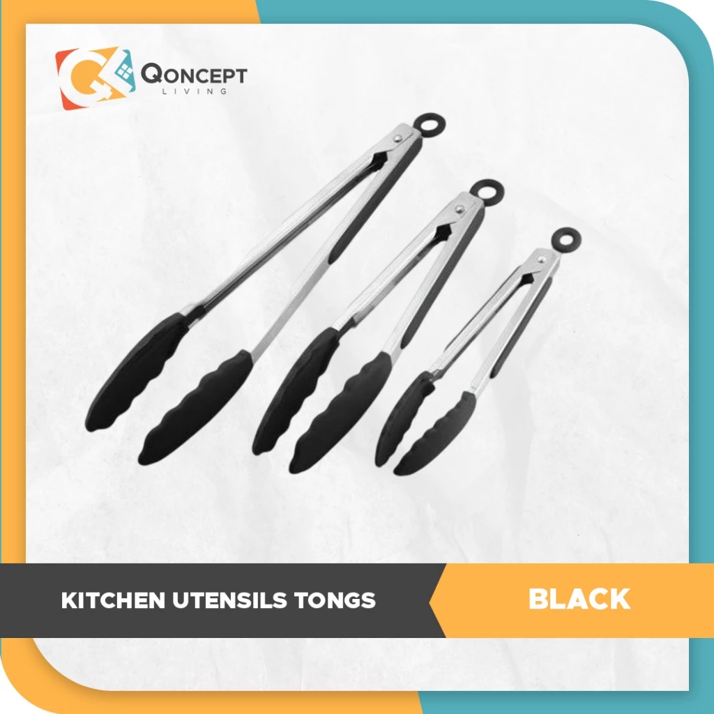45% OFF Qoncept Living Food Grade Silicone Kitchen Food Tongs (Set of 3)