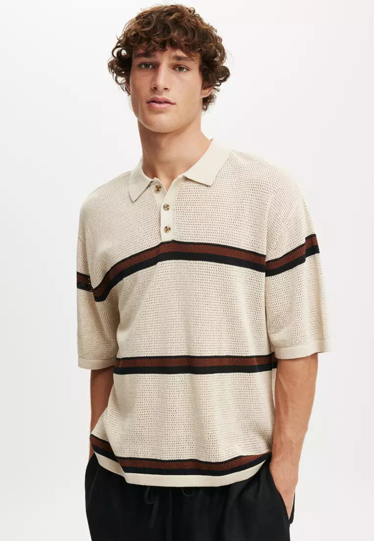 58% OFF Cotton On Knitted Polo Shirt
