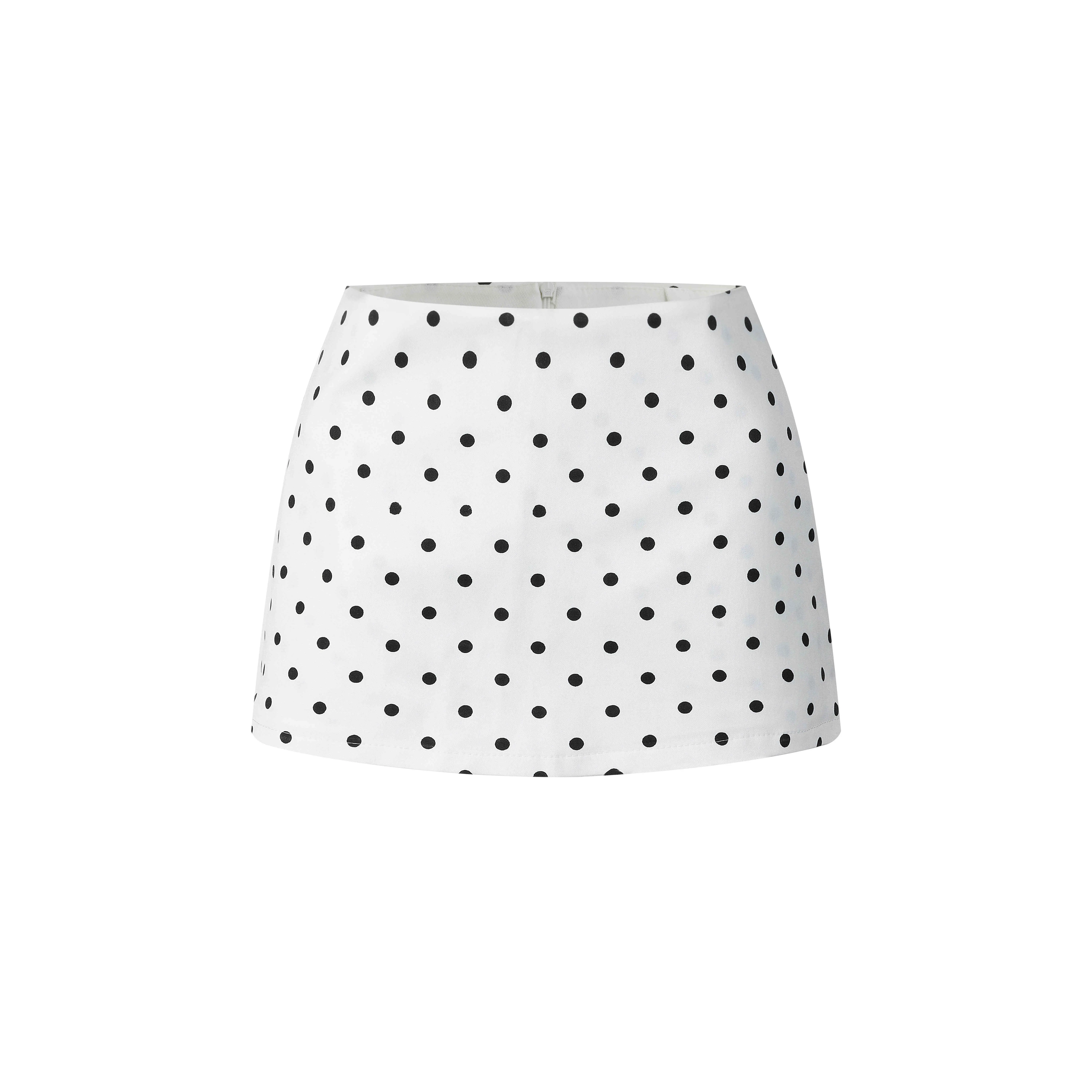 43% OFF Riya Fashion Annie Skirt middle waist zipper up polka dots skort A line mini skirt korean style 5590