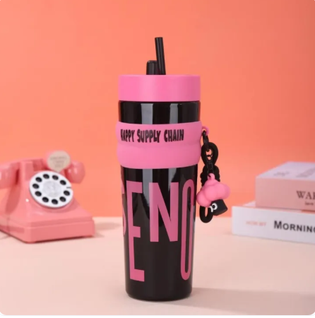 53% OFF Tumbler 25oz Stainless Steel Hot and Cold Water Bottle with Handle Straw Outdoor and Office Use