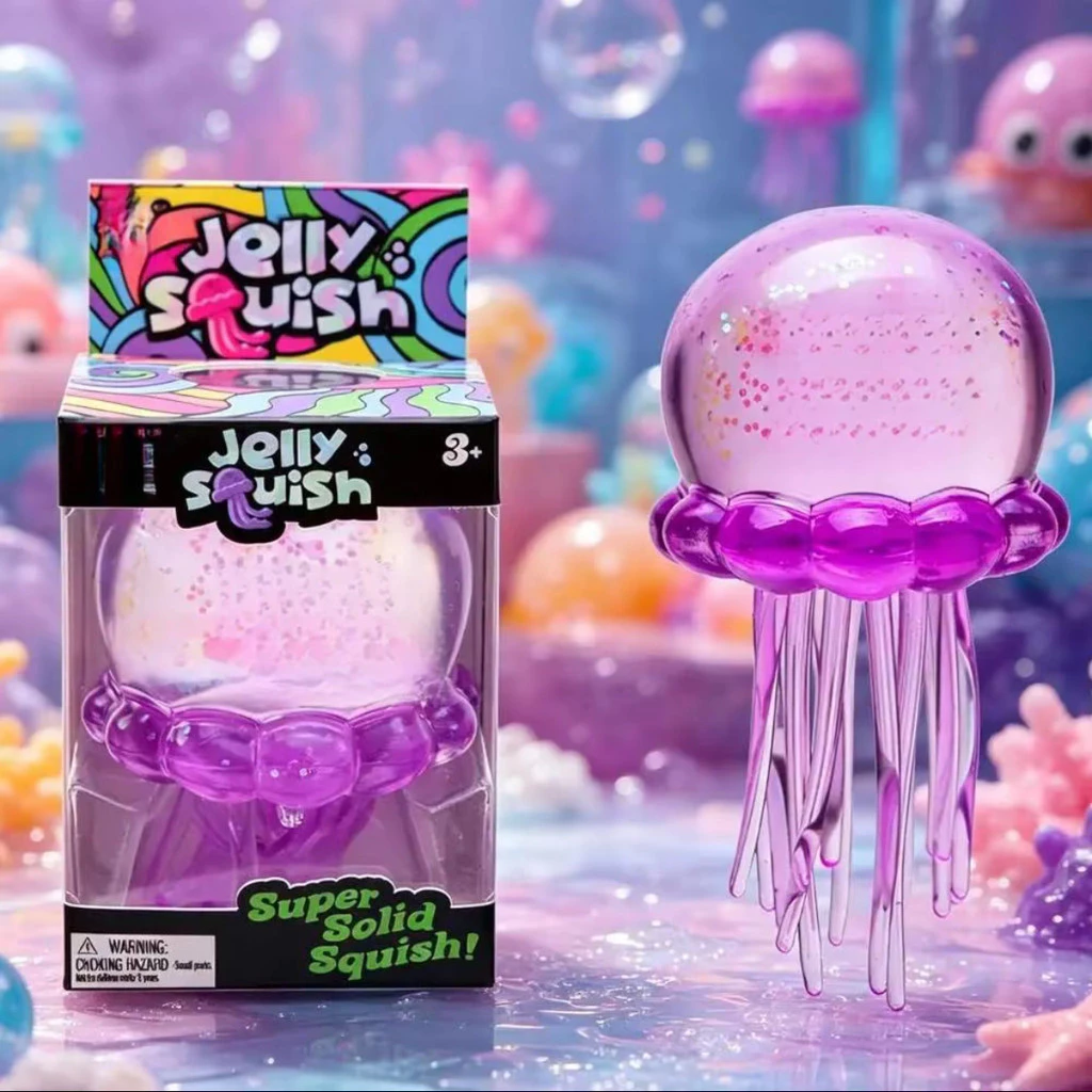 67% OFF Aesthetic Sparkly NeeDoh Jellyfish Squishy Toy Gradient Sensory Anti-Anxiety Toy Jelly Squish
