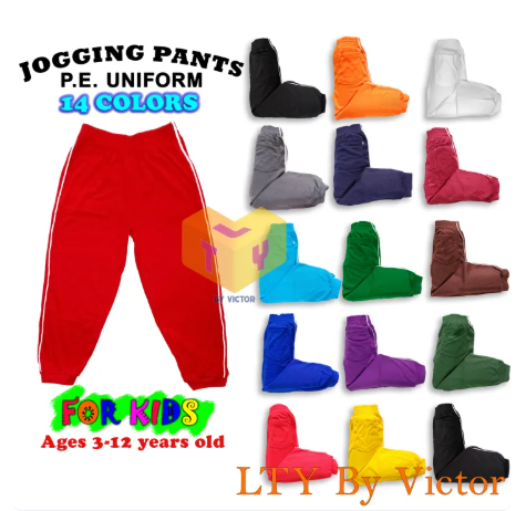 3% OFF Jogging Pants P.E. Uniform 4 Kids Unisex Boys Girls P.E School PE Jogger Navy Royal Light Blue Black Emerald Moss Green Red Maroon Brown Orange Gray Yellow Gold Violet White PE Jogger Cotton Jewel