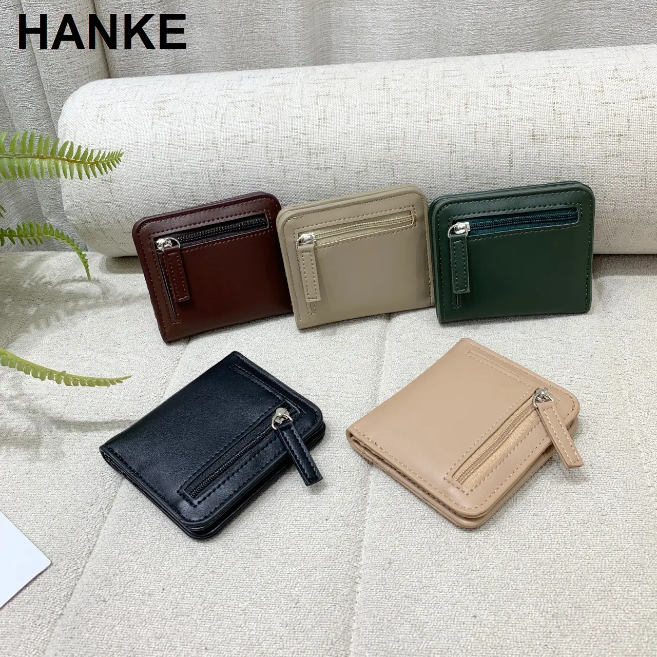 36% OFF HANKE G193 Coin purse Plain Button Wallet for Men at Women