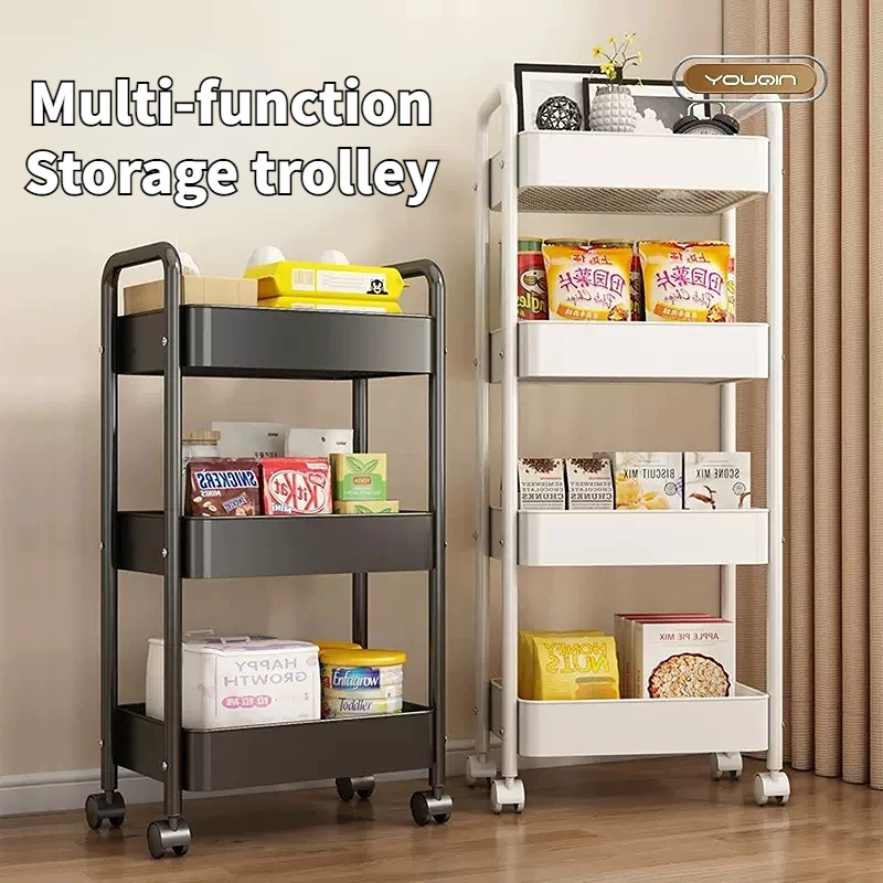 40% OFF Metal Trolley Cart Organizer For Kitchen Organizer Storage Rack Multi-layer Rolling Storage Cart