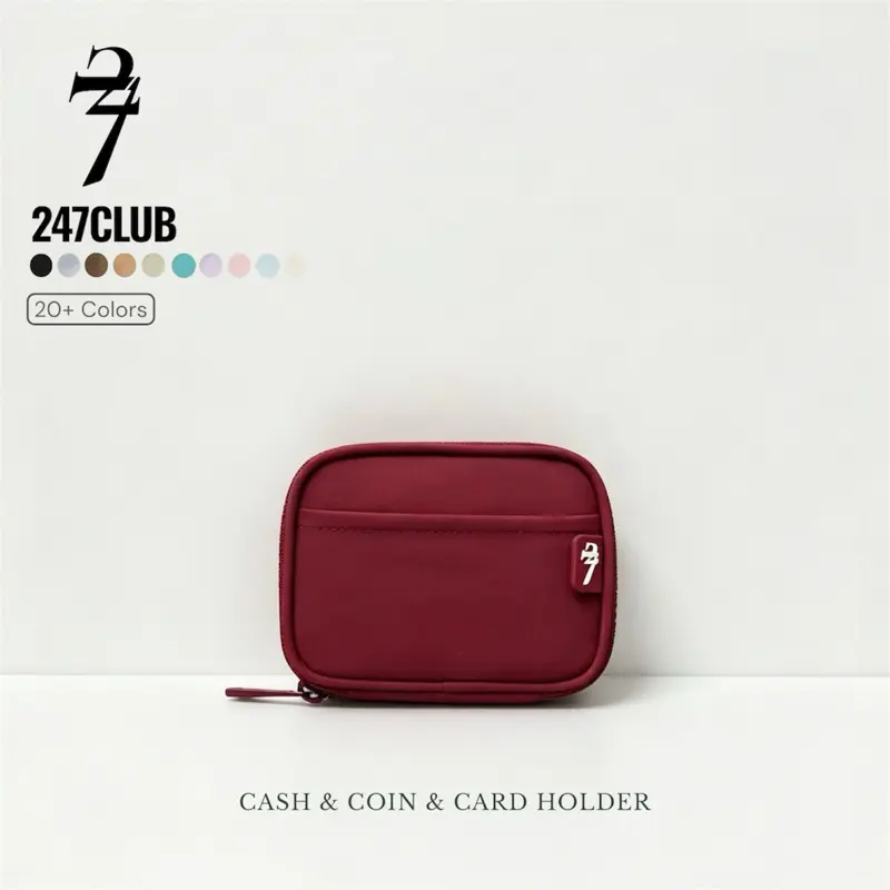 63% OFF 247CLUB Essentials Nylon Zipper Coin Card Holder Unisex