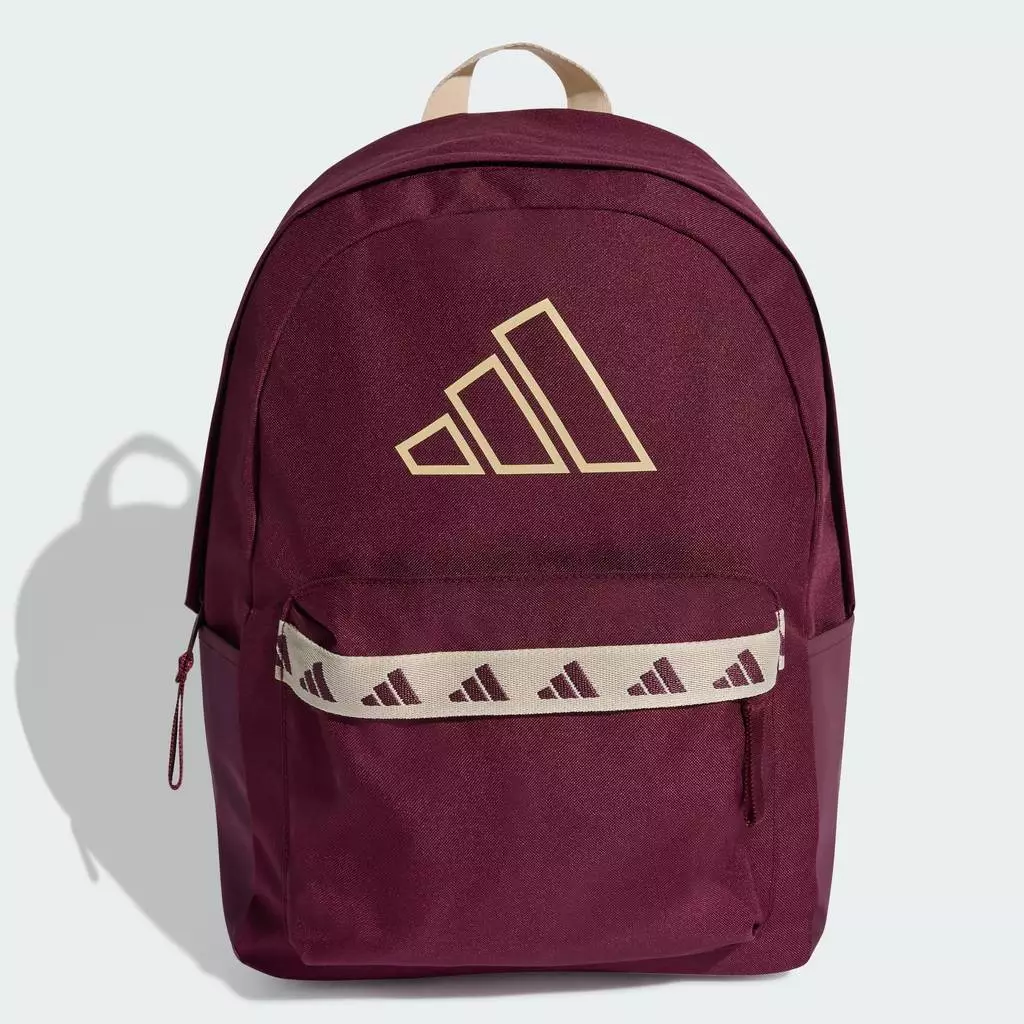 25% OFF adidas Lifestyle adidas Classic Tape Backpack Unisex Burgundy KE5636