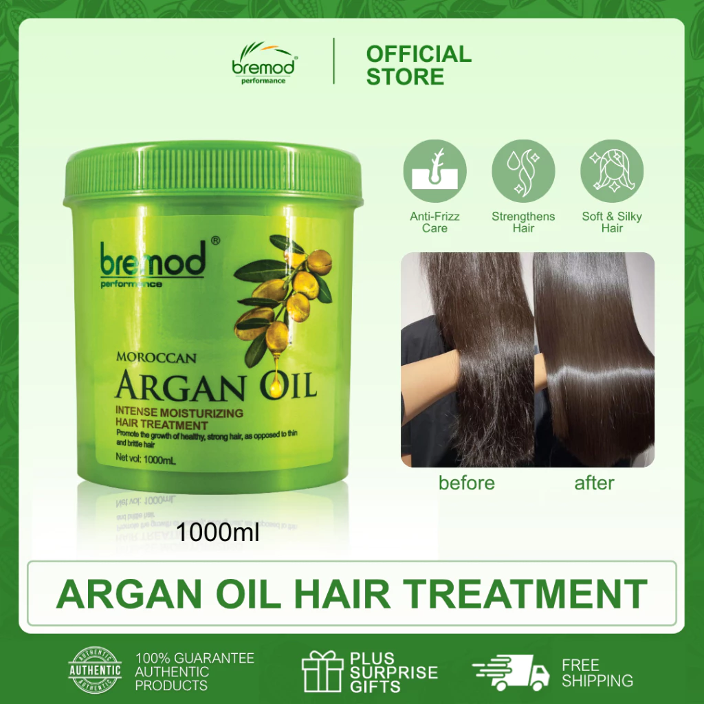 35% OFF Bremod Moroccan Argan Oil Vitamin E kertain Intense Moisturizing Hair Treatment 1000ml (BR-H025)