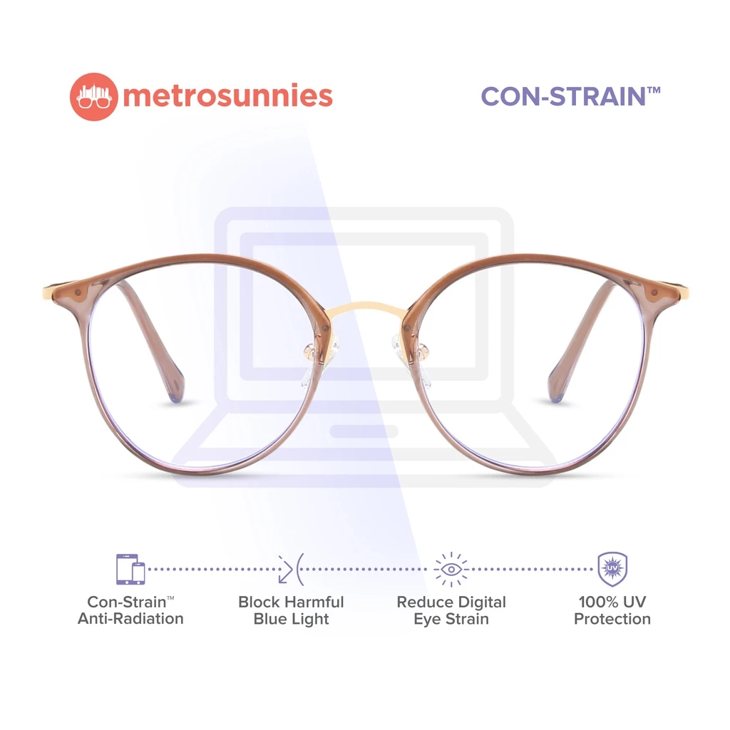 46% OFF MetroSunnies Yuri Specs Con-Strain Anti Radiation Eyeglasses For Women Men Blue Light Eyewear