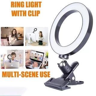 43% OFF LED Ring Light with Clamp Photo Video Ring Lamp Clip for Laptop PC Makeup Online Meeting Class Light