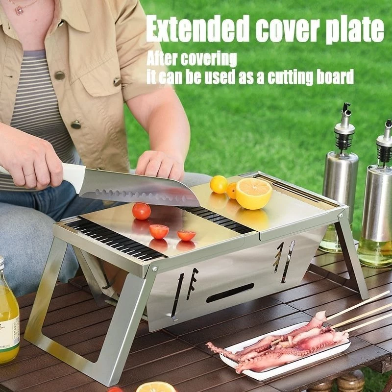59% OFF Outdoor Griller Portable Stainless GrillPits Foldable Large BBQ Grill For Home Camping and picnic