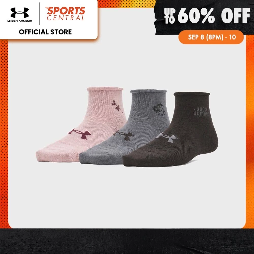 40% OFF UA Women Essential Novelty 3 Pair Quarter | 1384025