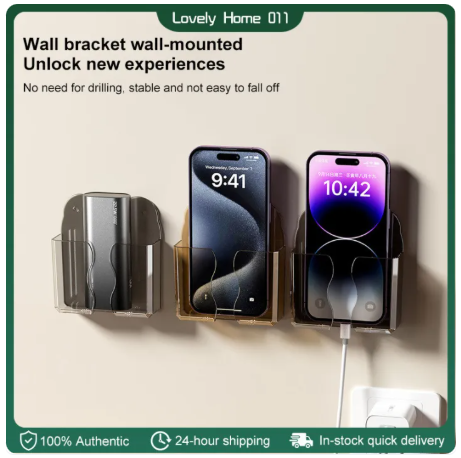 57% OFF Mobile Phone Wall Holder Universal Cellphone Charge Storage Box Organizer Hanging Stand