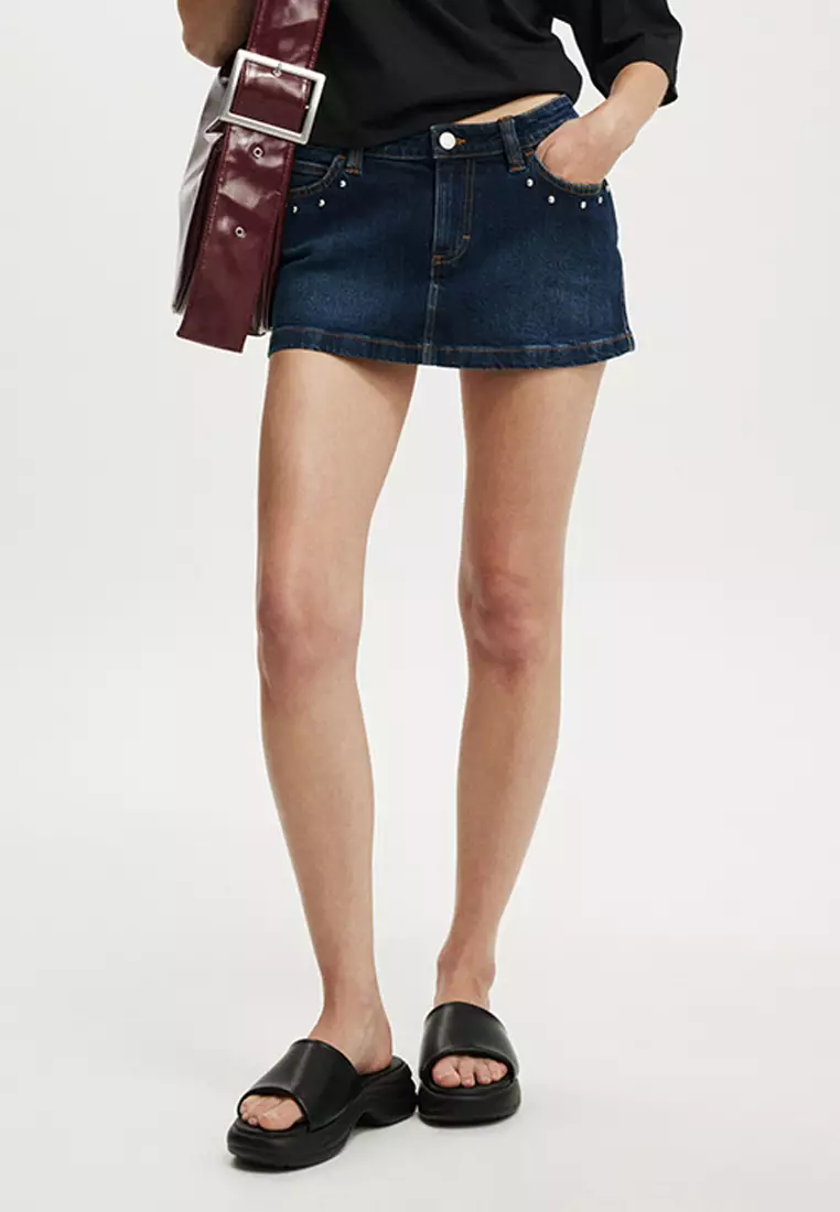 70% OFF Cotton On Micro Low Denim Skirt