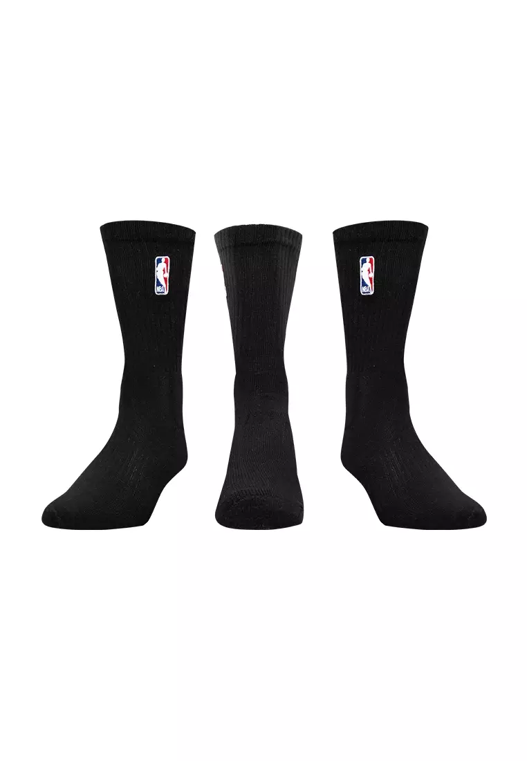 54% OFF Basics Mid Tube Tripack Socks With Embroidery Logo