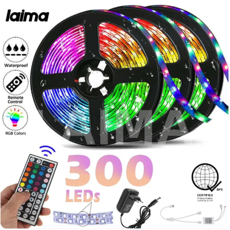 62% OFF LAIMA LED Strip Lights 300 LEDs 44 Key RGB 2835 Lamp String Waterproof Background Wall Decorative Light