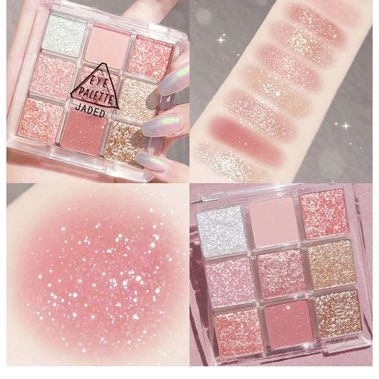 35% OFF 9-color Eye Shadow Earth Color Matte Sequins Eyeshadow Palette Student Makeup