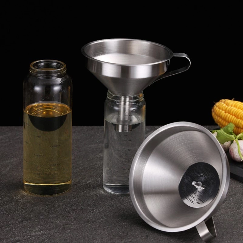 47% OFF 304 stainless steel funnel thickened household oil drain kitchen gadgets suitable for grain and oil