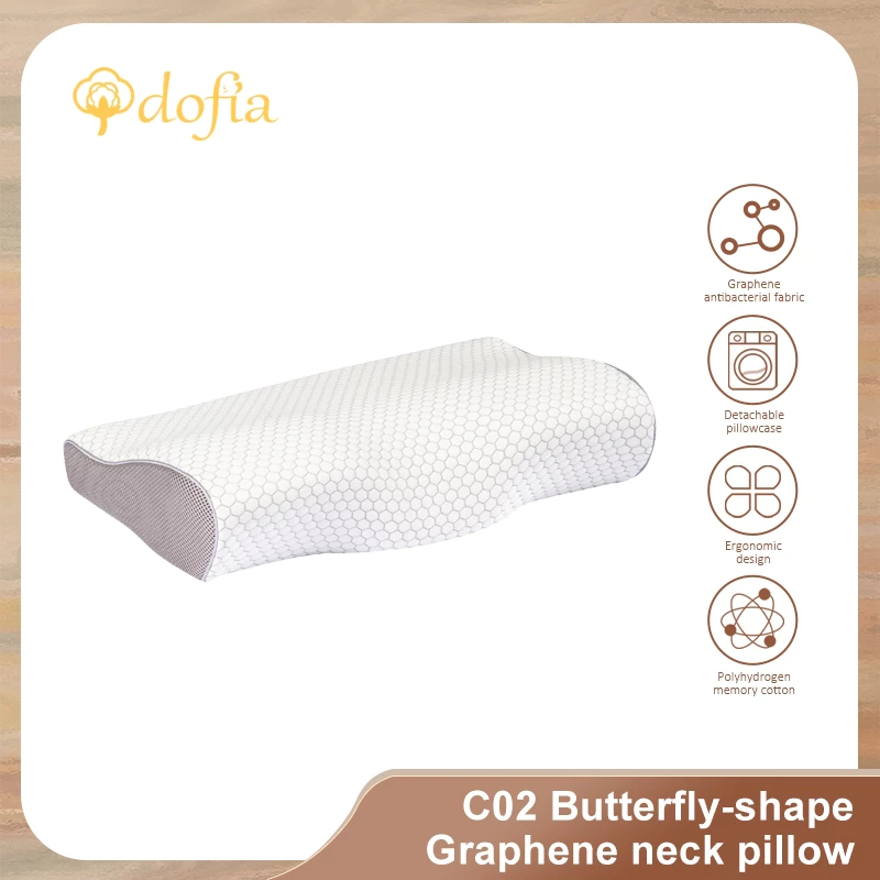 49% OFF Dofia Butterfly Shape Soft Memory Foam Graphene Pillow Slow Rebound 650g Pillow 50 *30cm