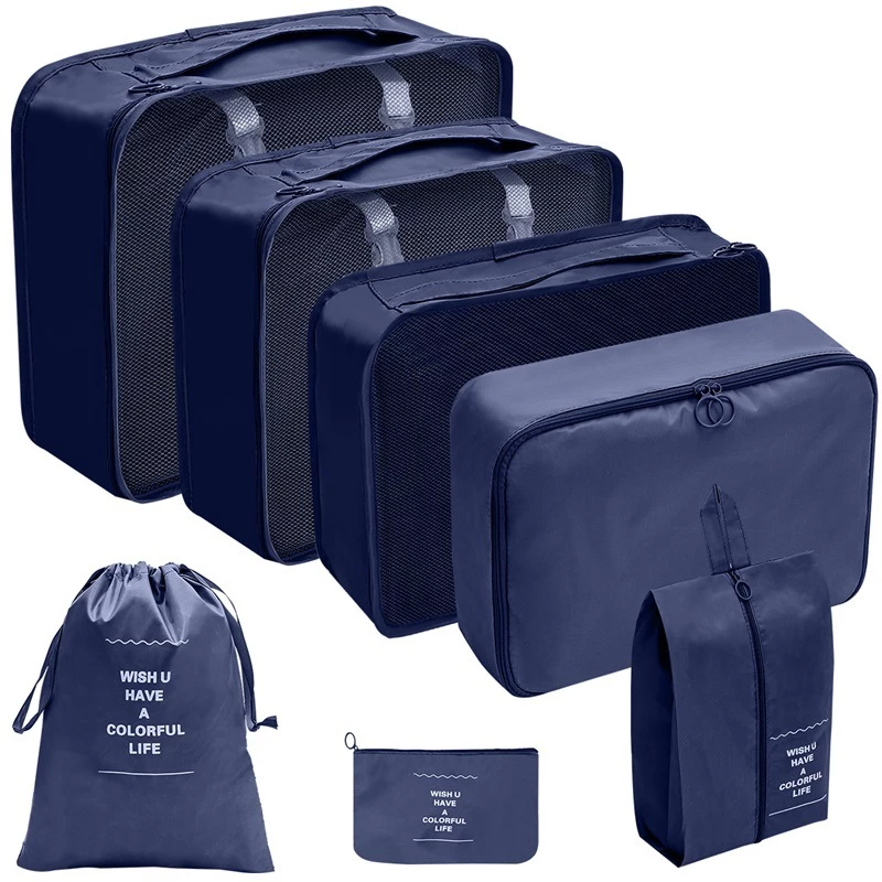 73% OFF 7/8/9/10Pcs Travel Organizer Travel Pouch Travel Luggage Bag Organizer Storage Set Foldable Resealable