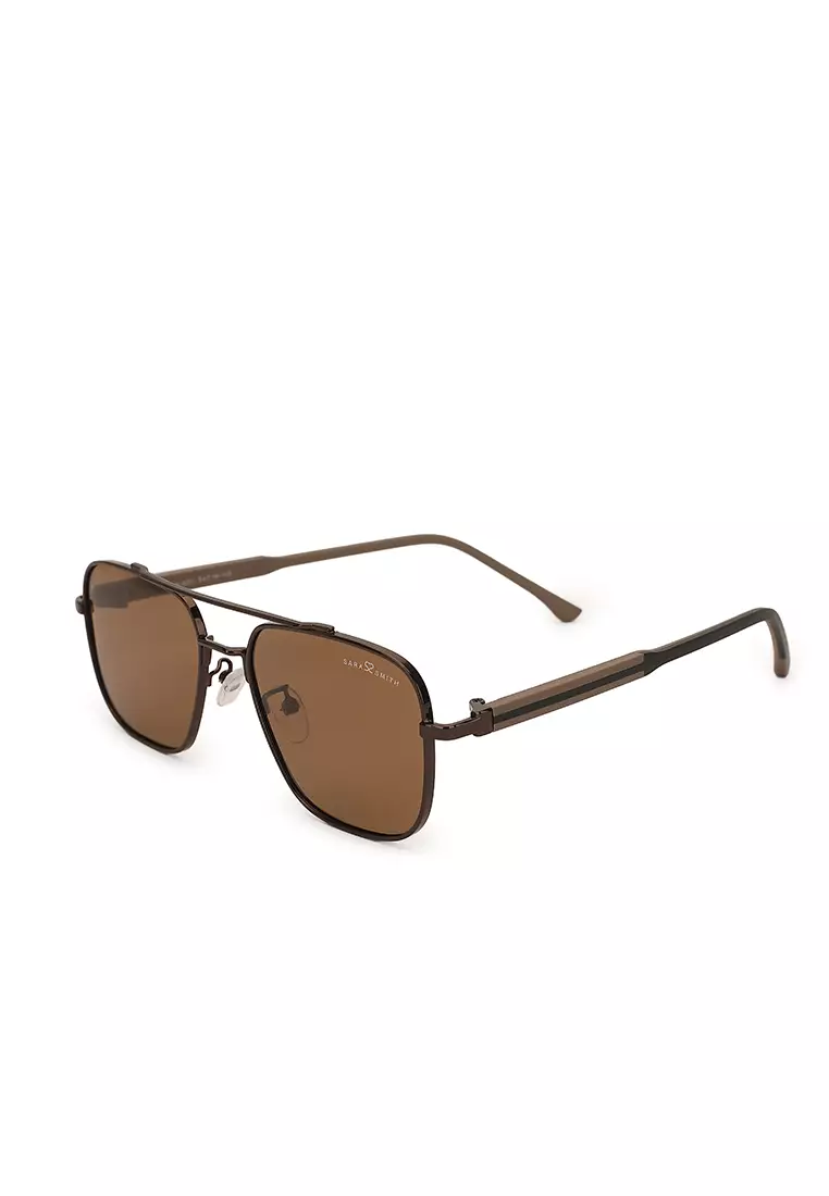 12% OFF Unisex Polarized Square / Rectangular Sunglasses - Nickel White