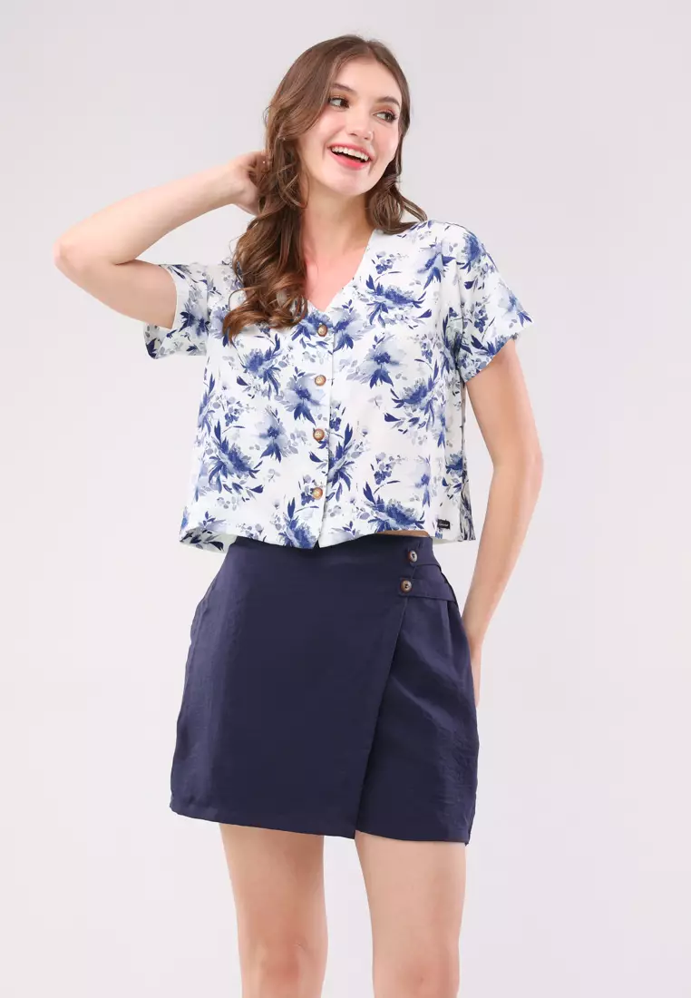 57% OFF Crissa Short Sleeves Terno Skort