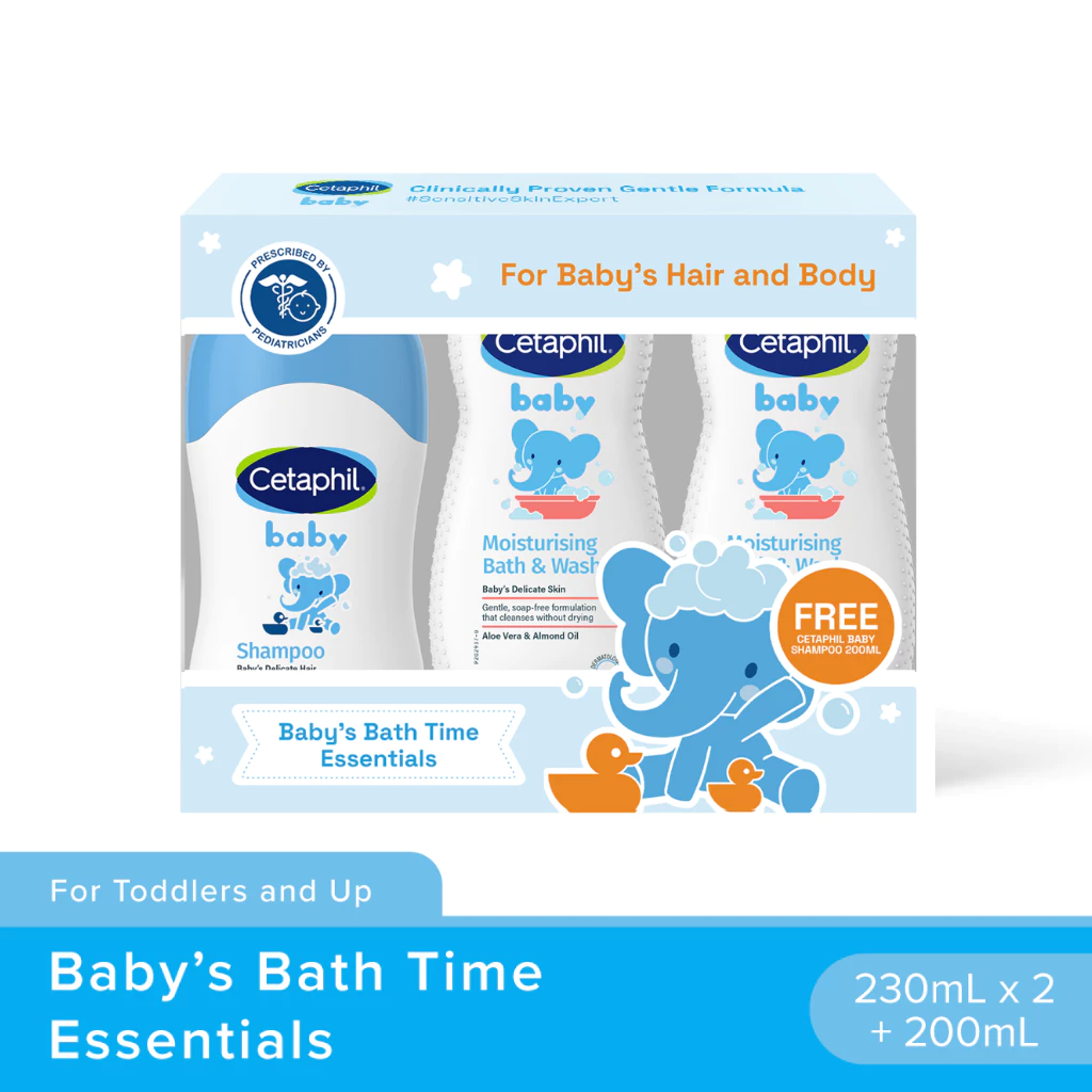 28% OFF Cetaphil Baby Bath Set (Baby Ultra Moisturizing Bath & Wash 230ml x 2 + Baby Shampoo 200ml)