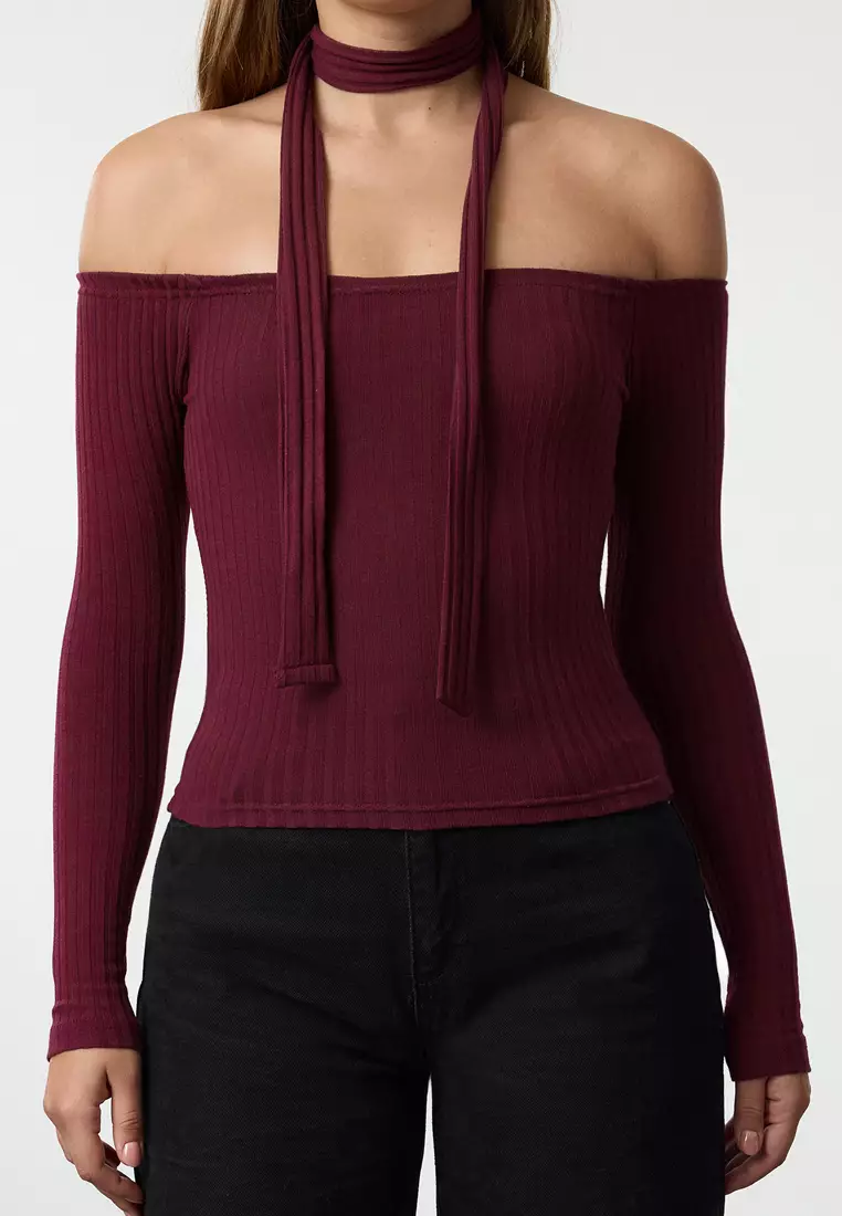 79% OFF Shawl Detailed Crop Top