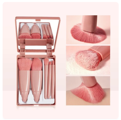 69% OFF Makeup Brush Kit 5In1 with Case/ Multi-functional Small Beauty Tools Travelling Set/ Portable