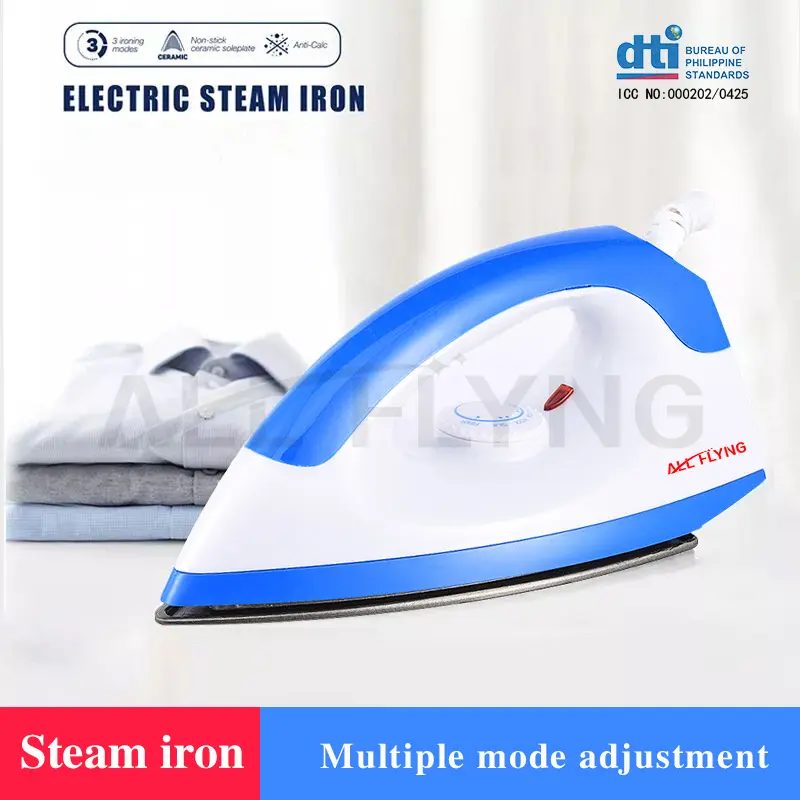 49% OFF【ALL FLYING】Clothes Iron 1.5M power cord Non Stick Soleplate Multimode Remove Clothes Wrinkles Drying Clothes FlatIron Thickened packaging