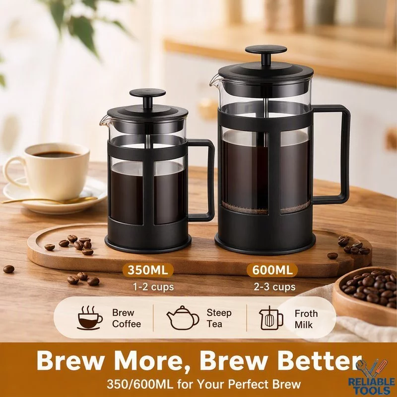 57% OFF French Press Coffee Maker 350 600ml Borosilicate Glass Pot Stainless Steel Mesh Filter Tea