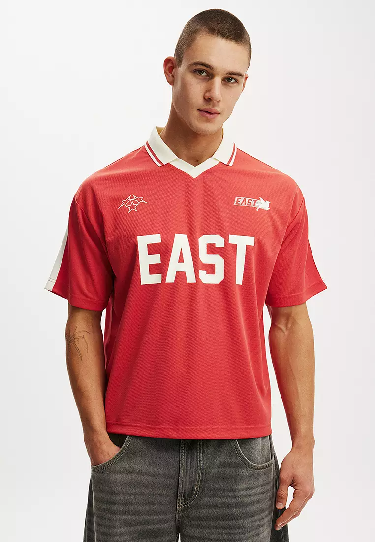 61% OFF Cropped Sports Jersey Top